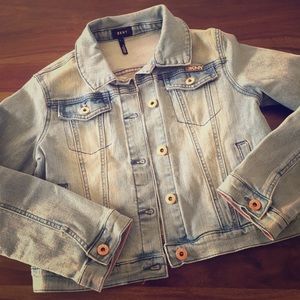 DKNY Jean jacket girls L - worn once
